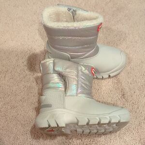 Hunter Kids Silver Snow Boots